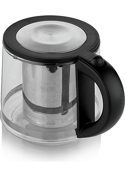 Gourmemaxx Cam Çay Makinesi Kettle 4 Parça Şeffaf