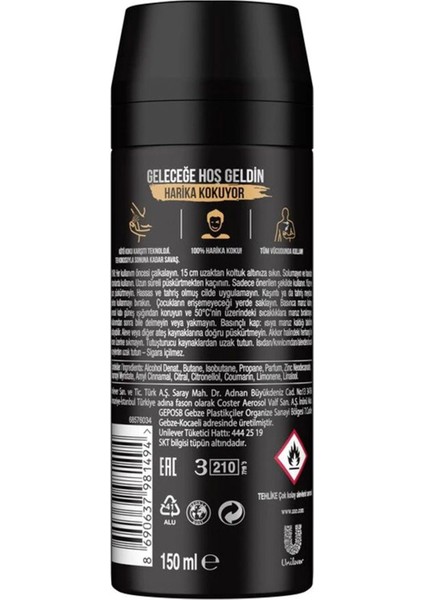 2 Adet Axe Dark Temptation Erkek Deodorant Sprey 150 Ml