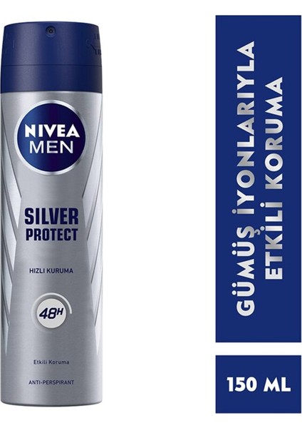 2 Adet Nivea Men Silver Protect Erkek Deodorant Sprey 150 Ml fiyatları