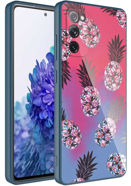 Samsung Galaxy S20 Fe Uyumlu Kılıf Iç Yüzeyi Kadife Kamera Korumalı Parlak Renkli Desenli Kılıf