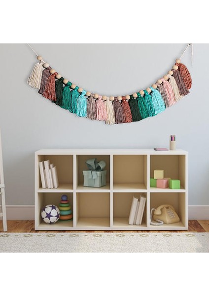 10X210 cm Nordic Makrome Gökkuşağı Halat Dokuma Püskül Duvar Asılı Goblen Süsler Kız Odası Kreş Dekorasyon | Dekoratif Gobiyeller (Yurt Dışından) modelleri