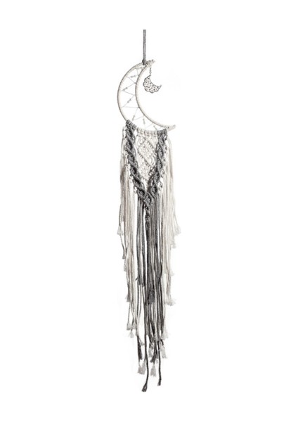 Ay Makrome Duvar Asılı Makrome Dream Catchers Boho Dekor Bırakır Goblen Duvar Bebek Çocuk Odası Dekorasyon Düğün Hediyesi | Dekoratif Goblenler (Yurt Dışından)