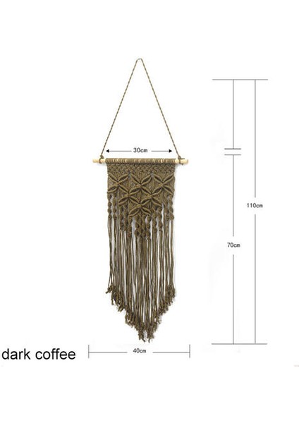 40 * 70 cm Dokuma Duvar Sanatı Boho Stil En Iyi Hediye Duvar Asılı Makrome Goblen Kelebekler Desen El Yapımı Ev Dekor | Dekoratif Gobiyeller (Kahverengi) (Yurt Dışından) fiyatları