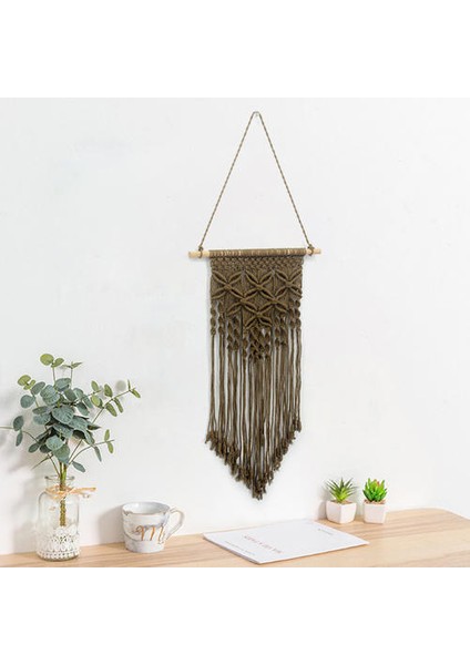40 * 70 cm Dokuma Duvar Sanatı Boho Stil En Iyi Hediye Duvar Asılı Makrome Goblen Kelebekler Desen El Yapımı Ev Dekor | Dekoratif Gobiyeller (Kahverengi) (Yurt Dışından) fırsatları