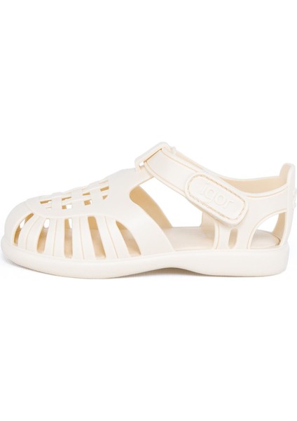 S10271 Tobby Solid Çocuk Fildişi Sandalet
