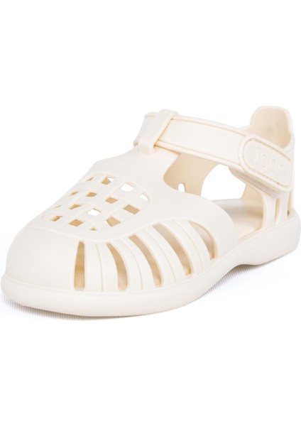 S10271 Tobby Solid Çocuk Fildişi Sandalet