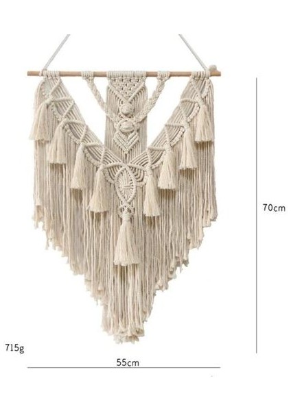 70X5 cm Makrome Dokuma Goblen Duvar Asılı Halı Bohemian Püsküller Chic Oturma Odası Başucu Porch Ev Noel Düğün Süs | Dekoratif Gobiyeller (Yurt Dışından) fiyatları