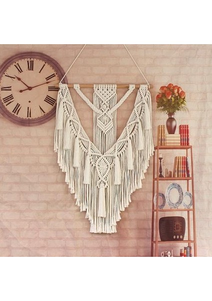 70X5 cm Makrome Dokuma Goblen Duvar Asılı Halı Bohemian Püsküller Chic Oturma Odası Başucu Porch Ev Noel Düğün Süs | Dekoratif Gobiyeller (Yurt Dışından) fırsatları