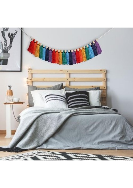 10X210 cm Nordic Makrome Gökkuşağı Halat Dokuma Püskül Duvar Asılı Goblen Süsler Kız Odası Kreş Dekorasyon | Dekoratif Gobiyeller (Yurt Dışından) modelleri