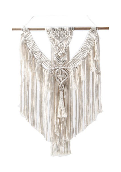 El Dokuma Goblen Dream Catcher Bohemian Duvar Asılı Dokuma Goblen Pamuk Halat Yüksek Kalite Kayın Ahşap Oda Dekor | Dekoratif Gobiyeller (Yurt Dışından)