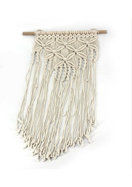 40 * 70 cm Dokuma Duvar Sanatı Boho Stil En Iyi Hediye Duvar Asılı Makrome Goblen Kelebekler Desen El Yapımı Ev Dekor | Dekoratif Gobiyeller (Bej) (Yurt Dışından)