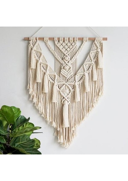 55X70 cm Makrome Duvar Asılı Goblen Duvar Dekor Boho Stil Bohemian Dokuma Ev Dekorasyon | Dekoratif Gobiyeller (Yurt Dışından)