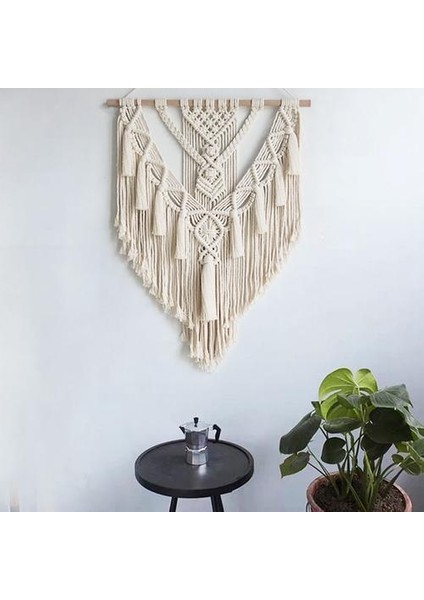 55X70 cm Makrome Duvar Asılı Goblen Duvar Dekor Boho Stil Bohemian Dokuma Ev Dekorasyon | Dekoratif Gobiyeller (Yurt Dışından)