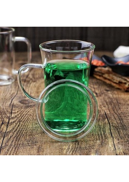 Isıya Dayanıklı Cam Yeşil Çay Fincanı Kolu ile Tek Katmanlı Kupası Kokulu Çay Bira Kupa Kalınlaşmış Patlamaya Dayanıklı Suyu Kupası Süt Kupası | Bira Steins (Yurt Dışından) modelleri