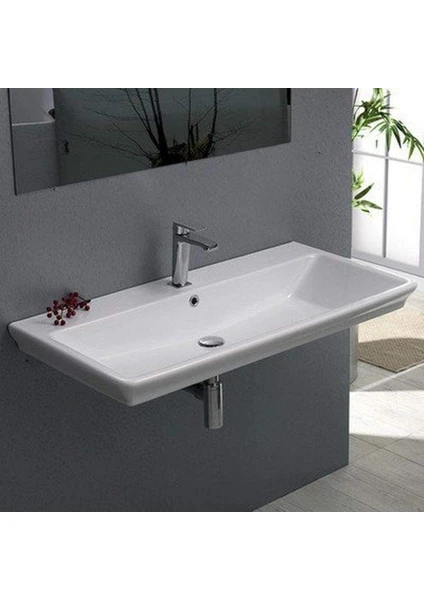 Seramik Arica 98 cm Etajerlı Lavabo