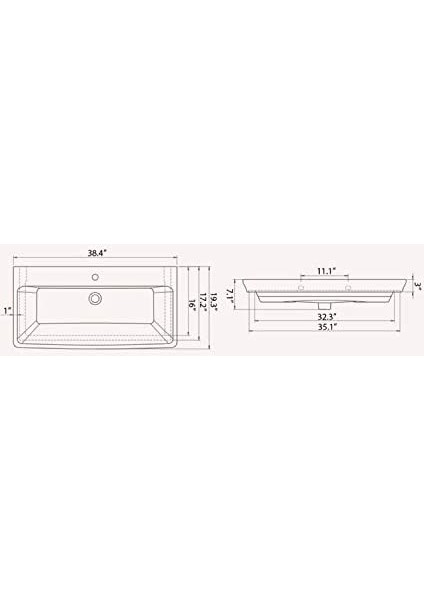 Seramik Arica 98 cm Etajerlı Lavabo