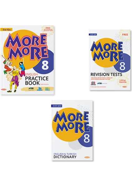 Kurmay Yayınları 8.Sınıf Practıce Book & Dıctıonary & Revısıon Tests (3’ Lü Set)