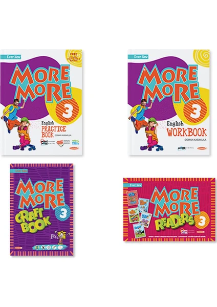 Kurmay Yayınları 3.Sınıf Practıce Book & Workbook & Hikaye Seti & Craft Book - 4'Lü Set