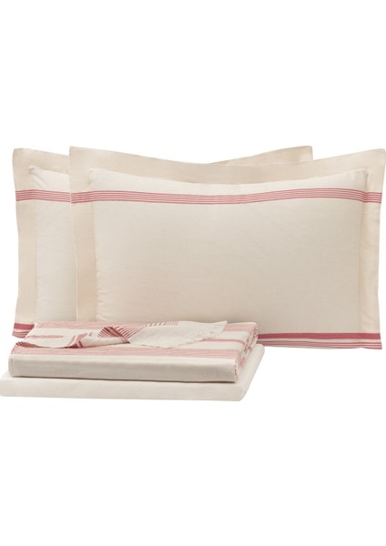 Bedding Meri Çift Kişilik Pike Takımı - Kırmızı