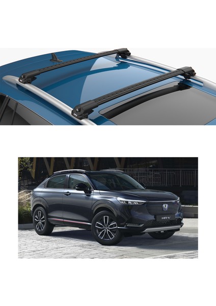 Air-1 Black Kit, Honda Hr-V 2021-2022-2023 Tavan Taşıyıcı Portbagaj, Bisiklet ve Kayak Taşıyıcı Ara Atkı Seti, Siyah indirimleri