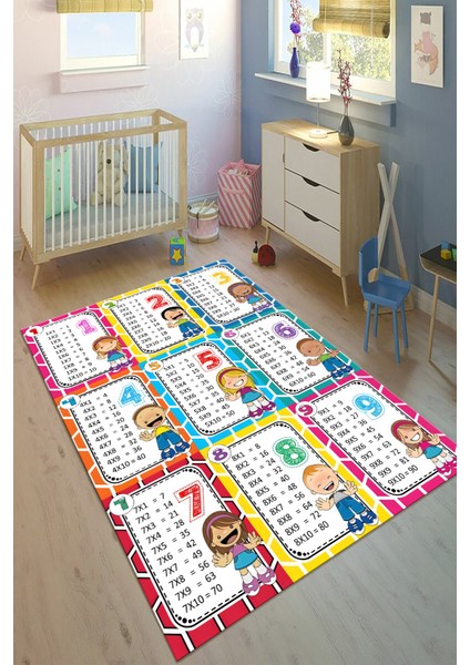 Yıkanabilir Kaymaz Taban Eğitici Çarpım Tablolu Çocuk Halısı Oyun Halısı fiyatları