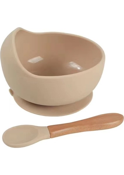 Bebek Silikon Mama Seti (Silikon Kaymaz Kase, Kaşık, Bib)