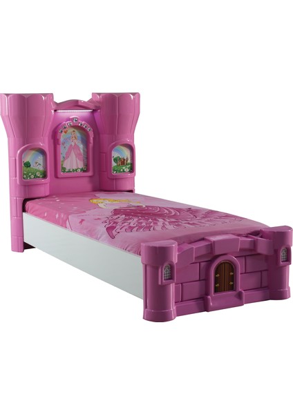 Kaju Prenses Kalesi Pembe Çocuk Karyolası