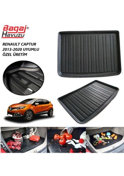 2017 Renault Captur Bagaj Havuzu 3D Tam Uyumlu Siyah