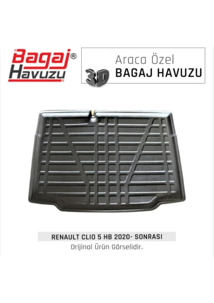 Born Garage Bagaj Havuzu Clio 2020-2023 Tam Uyumlu 3D Kauçuk