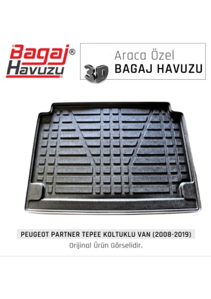 2008 Peugeot Partner Tepee Bagaj Havuzu 3D Kauçuk