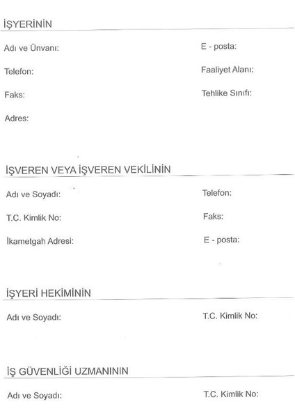 Iş Sağlığı ve Güvenliğine Ilişkin Tespit ve Öneri Defteri Numaralı Karton Kapak 3 Nüsha 150 Yaprak 20 x 27 cm indirimleri