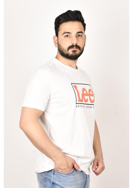 L68TYSMK Erkek Beyaz Bisiklet Yaka T-Shirt fiyatları