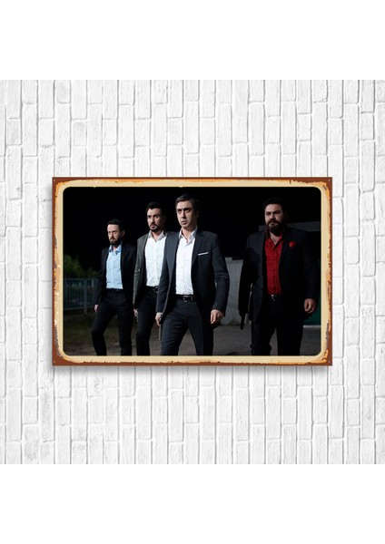 Kurtlar Vadisi Retro Ahşap Poster