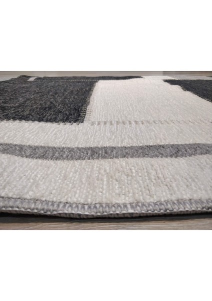 NOA 08 Grey Antrasit Hav Toz Vermez Yıkanabilir Çift Taraflı İnce Modern İskandinav Kilim