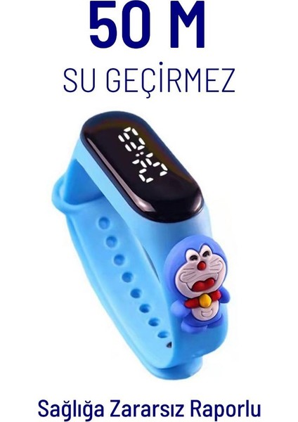 Dijital Dokunmatik LED Ekran Su Geçirmez Figürlü Çocuk Kol Saat Slikon Kordon Bileklik Karakterli