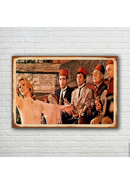 Süt Kardeşler Kemal Sunal Yeşilçam Retro Ahşap Poster