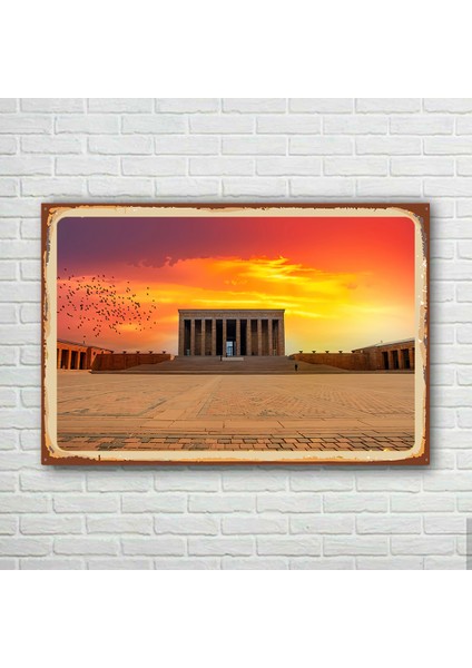 Anıtkabir Atatürk Retro Ahşap Poster