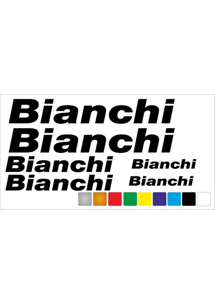 Bianchi Bisiklet Kadro Sticker Seti Premium Kalite
