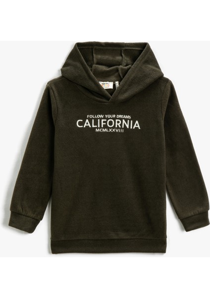 Baskılı Kapüşonlu Sweatshirt