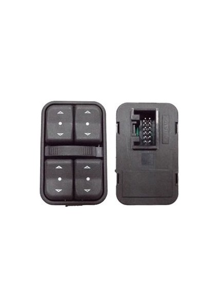 Cam Anahtarı Opel Astra G Ön Sol 12 Fişli Dörtlü Siyah Kasalı (18207001) - 18207567