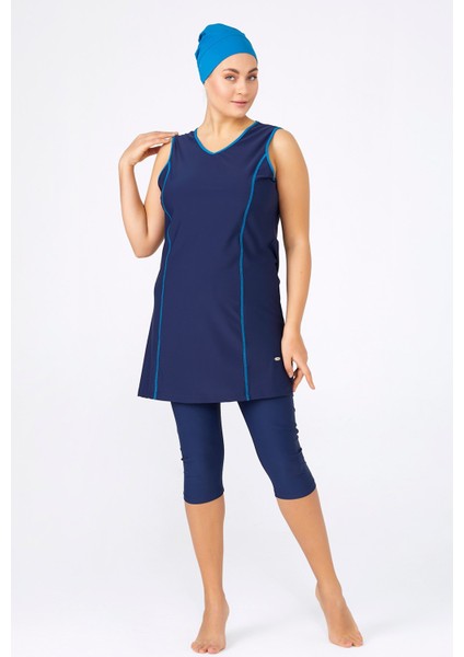 Büyük Beden Kolsuz Kısa Taytlı Havuz Mayo Maresiva 3xl-4xl-5x-6xl
