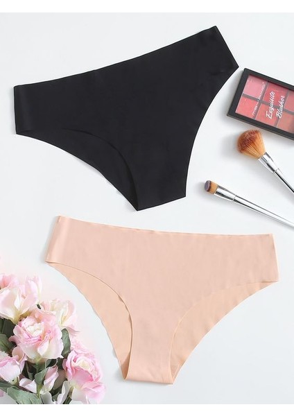 Zag Lingerie Lazer Kesim Esnek Iz Yapmayan 2'li Paket Bikini Külot