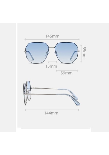 Moda Güneş Gözlüğü Retro Paslanmaz Çelik Güneş Gözlüğü Kadın Ins Büyük Çerçeve Güneş Gözlüğü Kadın Metal Gözlük(Yurt Dışından) fiyatları