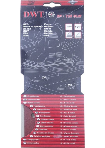 SP-40SLM Dikdörtgen Delikli Zımpara Kağıdı 115X280MM 40 Kum
