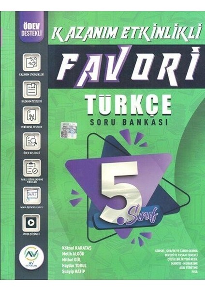 Av Yayınları 5. Sınıf Türkçe Favori Serisi Kazanım Etkinlikli Soru Bankası Av Yayınları