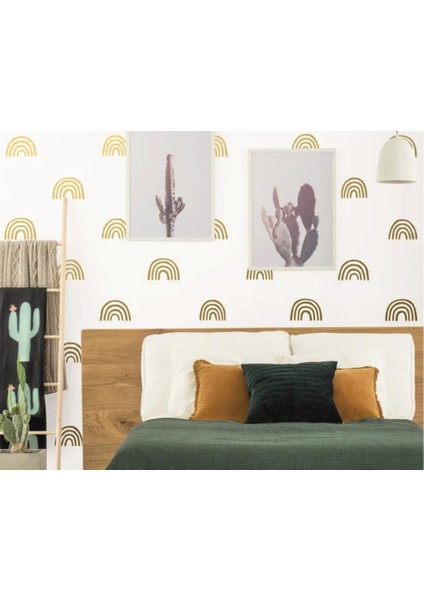 Iskandinav Bohem Gökkuşağı Duvar Sticker 2
