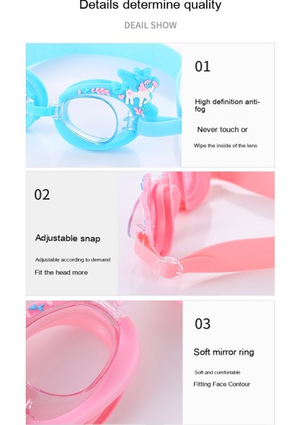 Çocuk Silikon Su Geçirmez Yüzücü Gözlük (Yurt Dışından) fiyatları