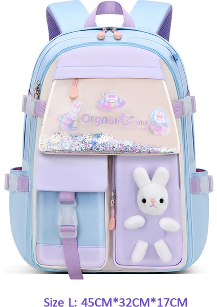 Fada Su Geçirmez Büyük Kapasiteli Ilkokul Sırt Çantası - Mavi (Yurt Dışından)