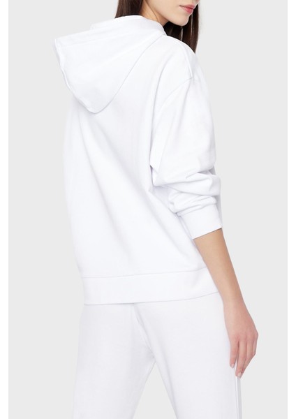 Logolu Regular Fit Kapüşonlu Pamuk Sweat Kadın Sweat 8NYM52 YJ68Z 1000