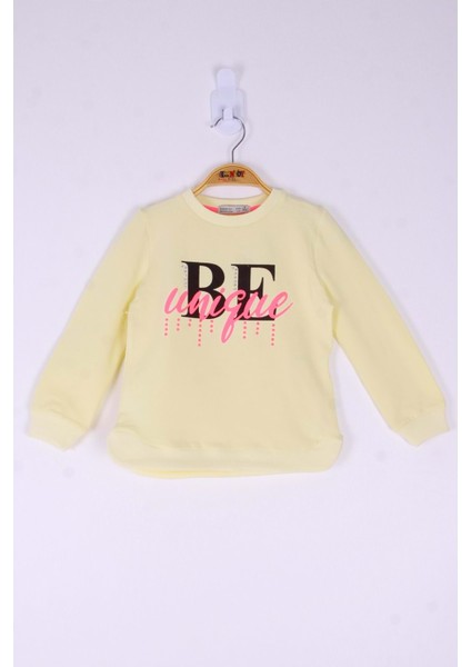 Toontoy Kız Çocuk Be Baskılı Sweatshirt